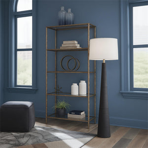 Modern Textured Polyresin Floor Lamp with 3-Way Switch