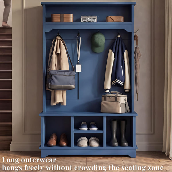 Hall Tree with Bench and Shoe Storage