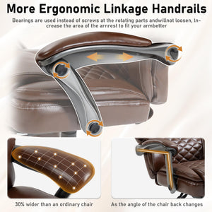 500 lbs Ergonomic Reclining Office Chair with Foot Rest