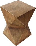 Concrete Hourglass Accent Side Table