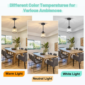 Black Crystal Pendant Lights for Kitchen Island