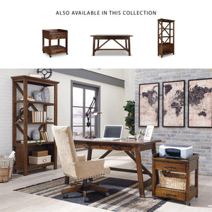 Rustic Industrial Home Office Desk with Drawers