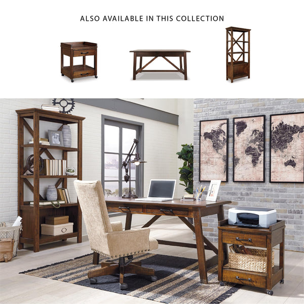 Rustic Industrial Home Office Desk with Drawers