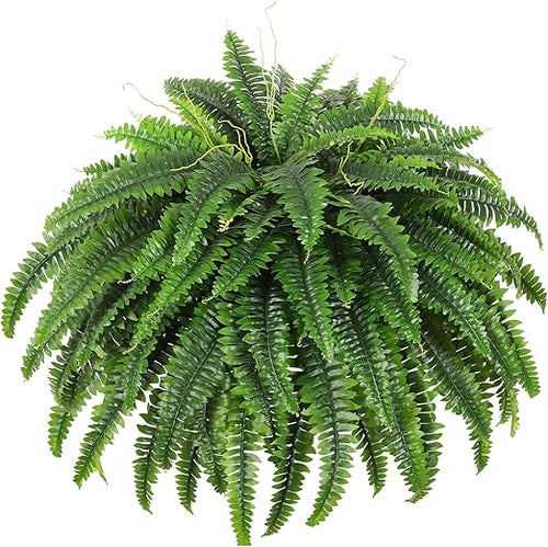 Large Artificial Boston Fern Bush – 49 Inch Silk Faux Fern Plant