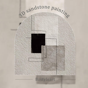 Large Abstract Wall Art Set of 2 – 24x36 Inch Framed Sandstone Canvas