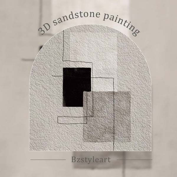Large Abstract Wall Art Set of 2 – 24x36 Inch Framed Sandstone Canvas