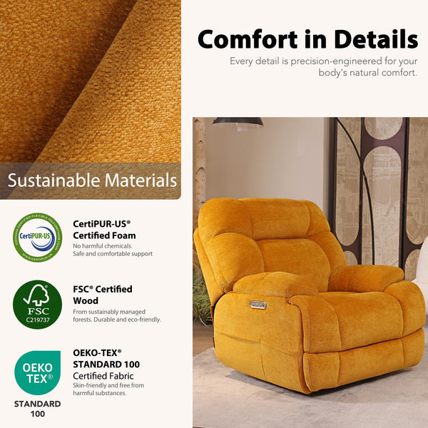 Zero Gravity Power Recliner Chair with Heat and Massage
