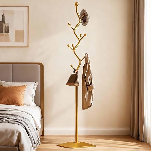 Metal Coat Rack with 8 Hooks