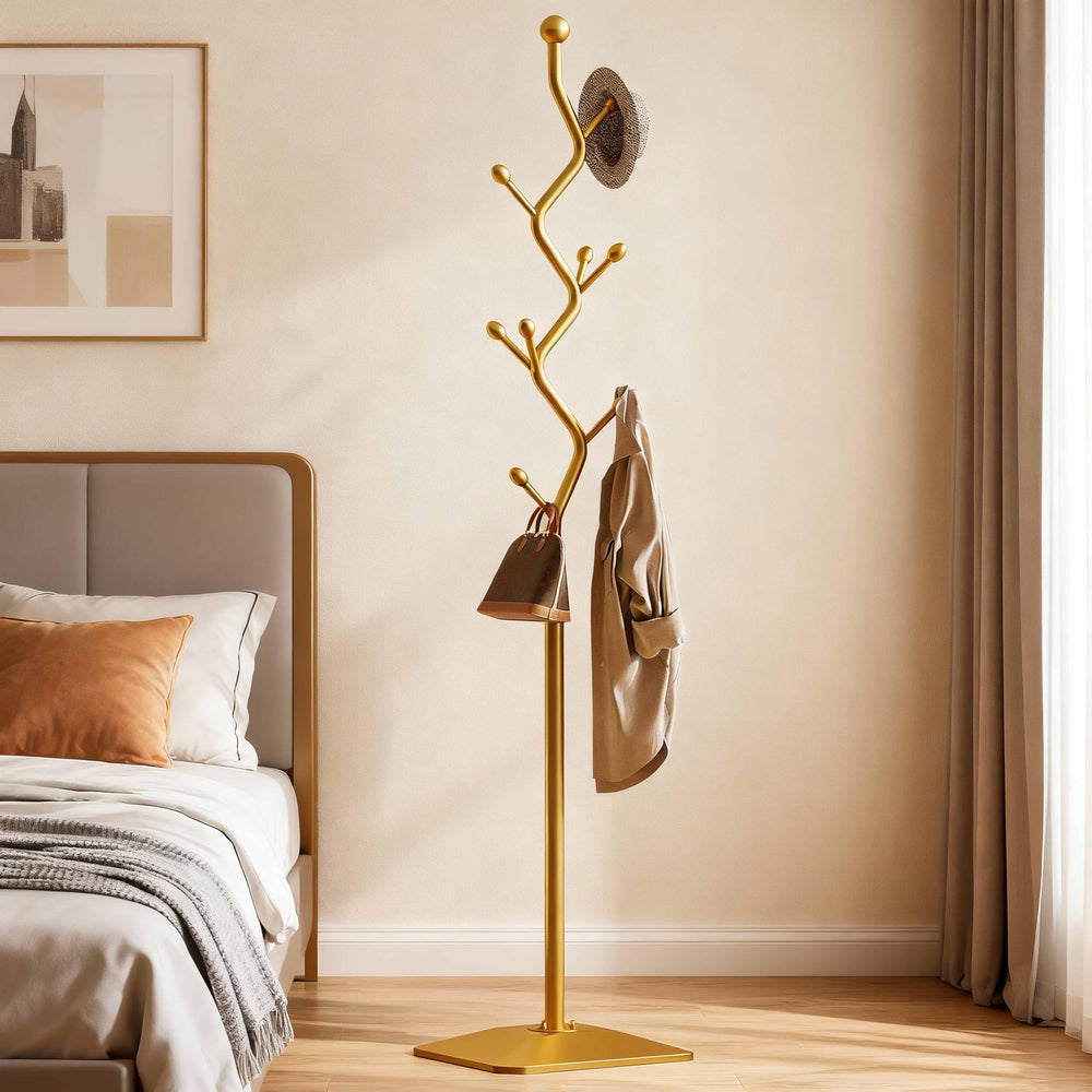 Metal Coat Rack Tree with 8 Hooks