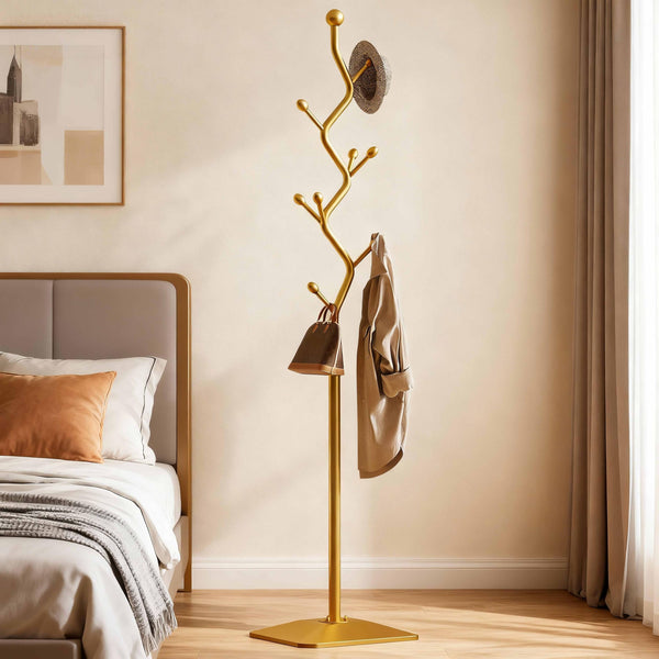 Metal Coat Rack Tree with 8 Hooks