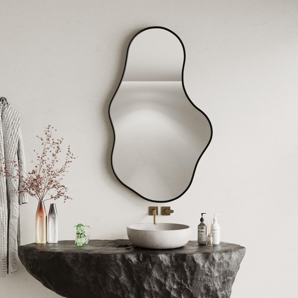 Cloud-Shaped Irregular Wall Mirror with Aluminum Alloy Frame