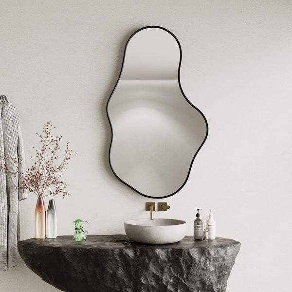Cloud-Shaped Irregular Wall Mirror with Aluminum Alloy Frame