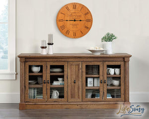 Personalized Wedding Wall Clock – Cherry Wood Anniversary Gift