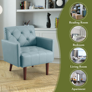 PU Leather Tufted Accent Armchair