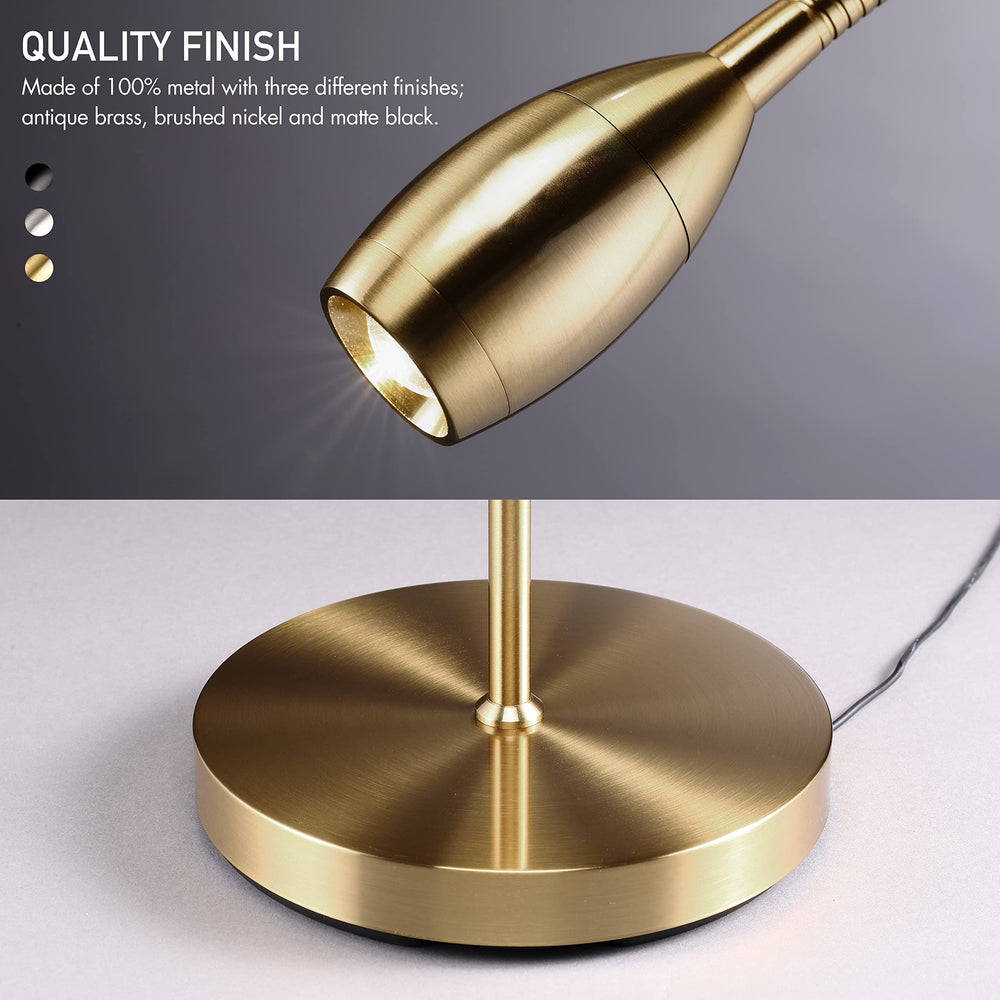 Adjustable LED Gooseneck Floor Lamp – Dimmable Zoomable Spotlight