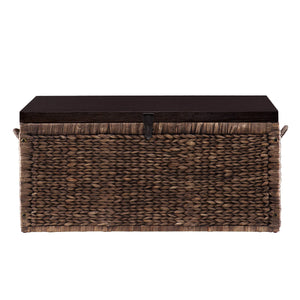 Water Hyacinth Storage Trunk with Espresso Lid