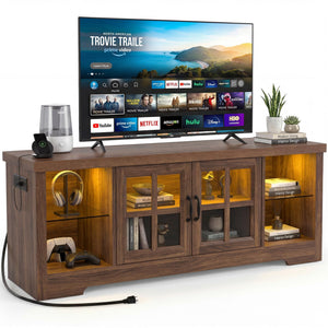 55" LED TV Stand with Charging Station