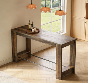 63-Inch Farmhouse Counter Height Dining Table