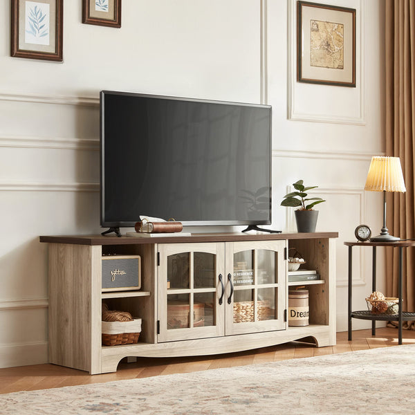 Farmhouse Living Room Table Set 4-Piece with TV Stand, Coffee Table & End Tables