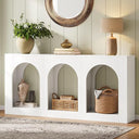 70.9" Console Table with 3 Arched Shelves