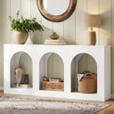 70.9" Console Table with 3 Arched Shelves