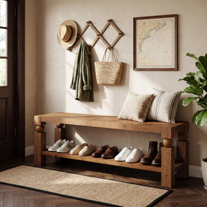 47-Inch Entryway Bench with Shoe Storage