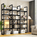 Triple Wide 5-Tier Industrial Bookshelf