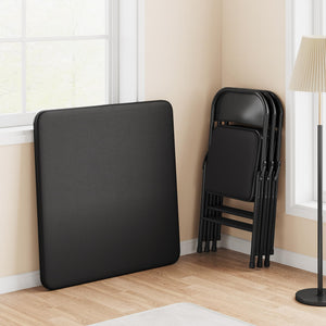 5-Piece Folding Table and Chair Set with Metal Frame