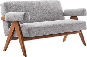 Boucle Fabric Loveseat