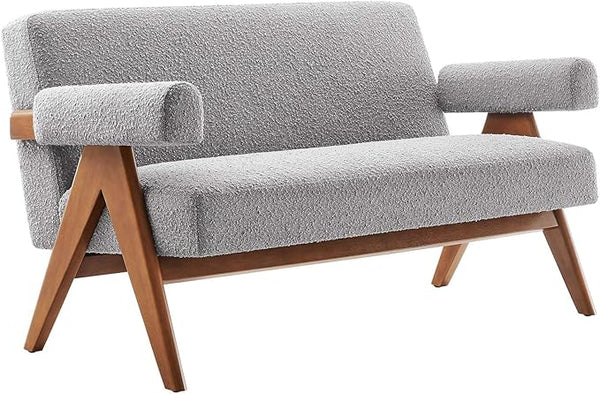 Boucle Fabric Loveseat