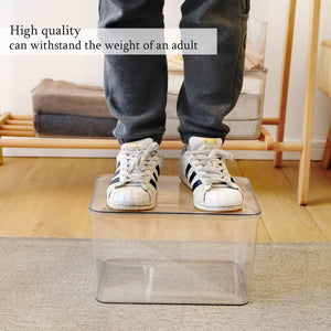 Clear Lidded Plastic Storage Bins Set of 5