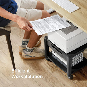 Printer Stand with Cable Management & Storage Drawer