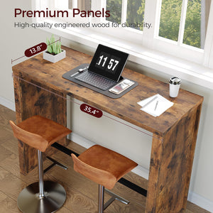 Industrial Bar Table with Footrest