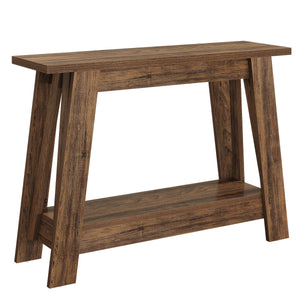 Farmhouse Console Table 2-Tier Narrow Entryway Table with Storage