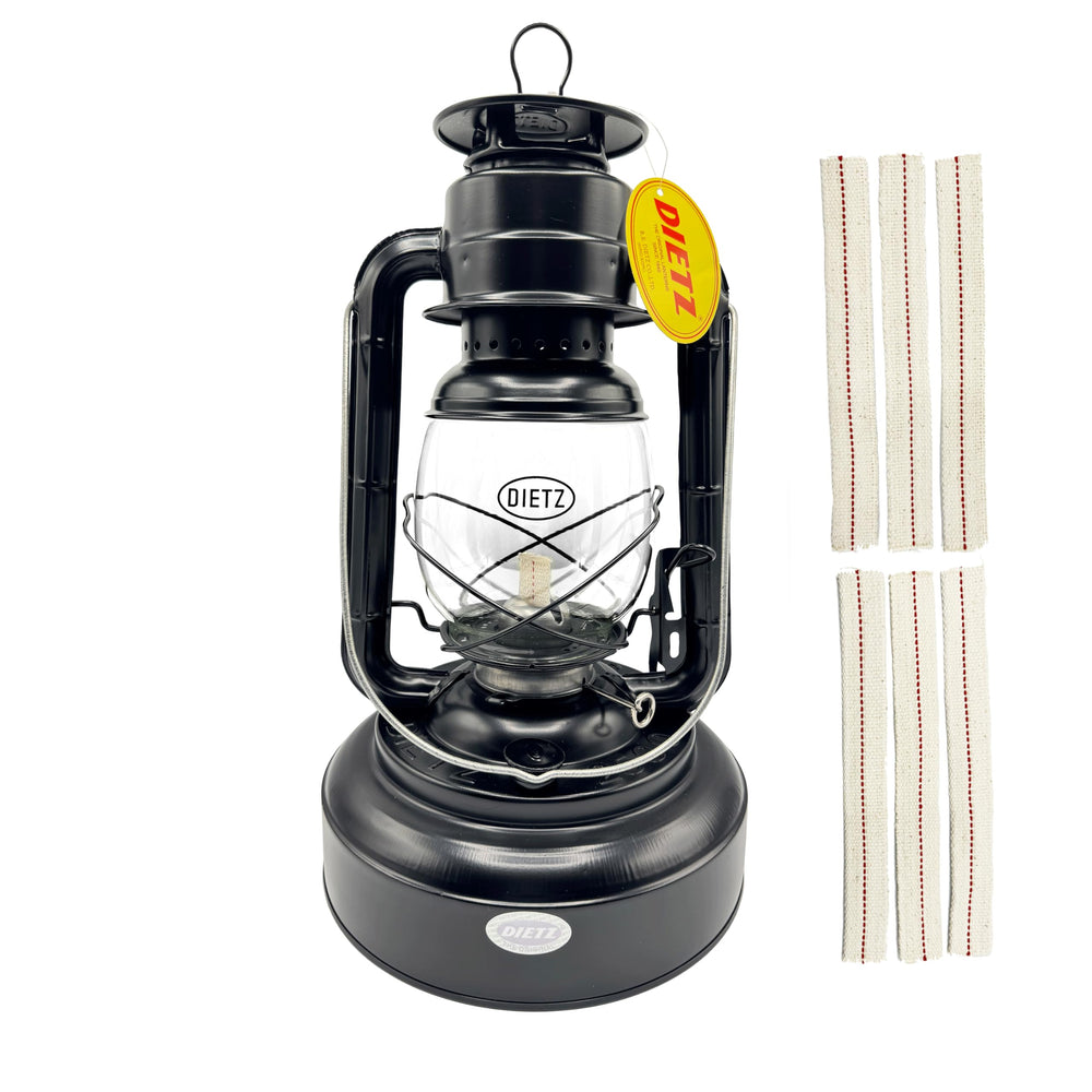 Hurricane Oil Lantern with Cotton Wick – 80 oz Fuel Capacity, 75-Hour Burn