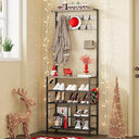 5-in-1 Hall Tree with Console Table & Shoe Rack
