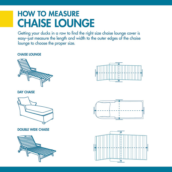 Waterproof Double Wide Patio Chaise Lounge Cover