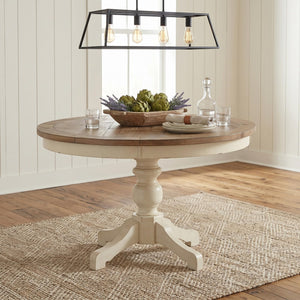 5-Piece Round Dining Table Set with Cross Back Chairs