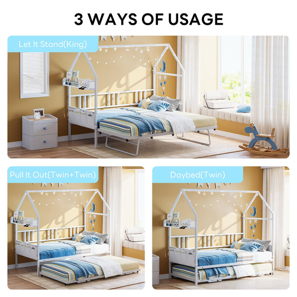 Twin Daybed with Trundle and Storage