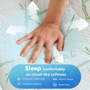 Dual Layer Gel Memory Foam Mattress Topper with Pillow Top