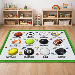 Kids Play Area Rug Non-Slip 5x7 Soft Low-Pile