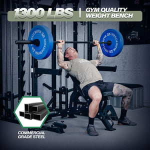 Adjustable Weight Bench 1300LBS 32-Position Incline Decline Flat