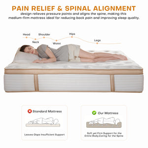 Queen Hybrid Mattress 12 Inch – Memory Foam & Pocket Springs
