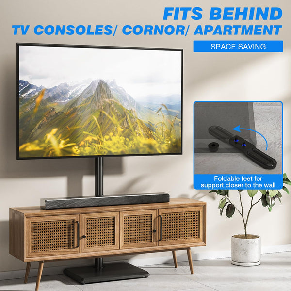 Floor TV Stand with Swivel Mount & Height Adjustment for 32-60 Inch TVs