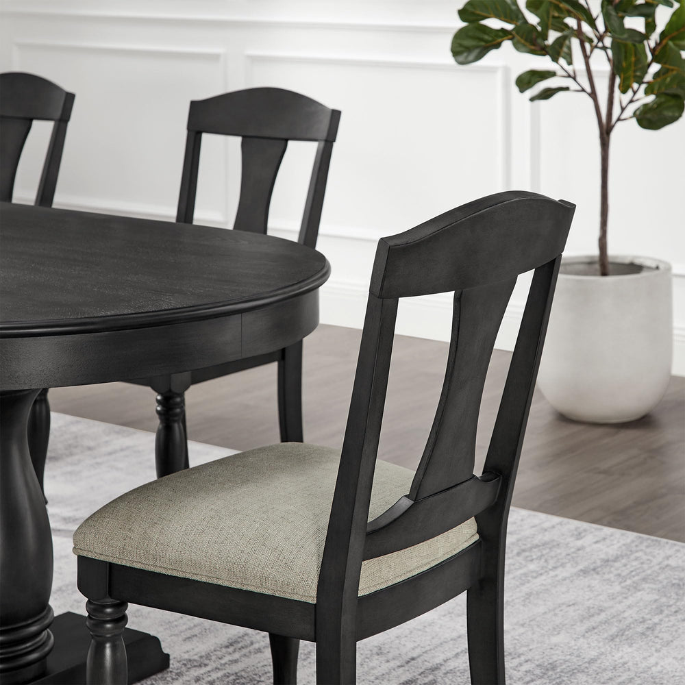 Extendable Oval Dining Table Set for 6-8