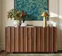 Fluted Sideboard Buffet Cabinet with Storage, 65"