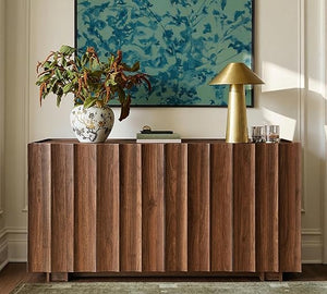 Fluted Sideboard Buffet Cabinet with Storage, 65"