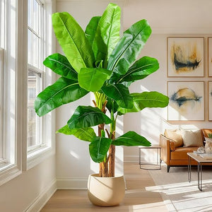 Large Artificial Banana Tree — Tall Faux Tropical Plant for Indoor & Outdoor Decor