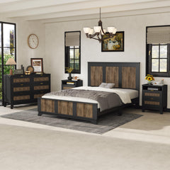 Queen Bedroom Set – Platform Bed, Dresser & 2 Nightstands