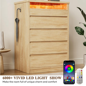 5-Drawer Dresser with LED Light